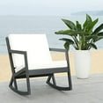 thumbnail image 2 of Safavieh PAT7013F Outdoor Collection Vernon White Rocking Chair, Black/Beige, 2 of 4