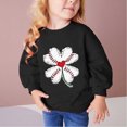 thumbnail image 2 of Odeerbi Toddler Girls Crewneck Sweatshirts Pullover Sweatshirts Children's Fall Winter Sweatshirt Heart Print Long Sleeve Sweater Top Black, 2 of 5