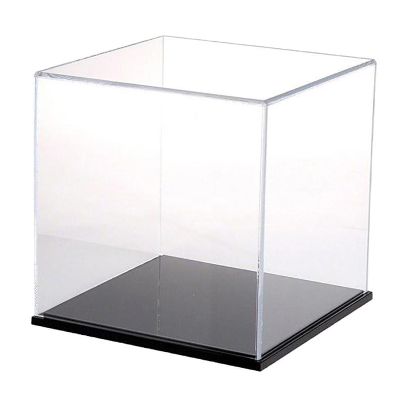 Acrylic Display Box Case Model Perspex Dustproof Protection w/ Lights Toy 