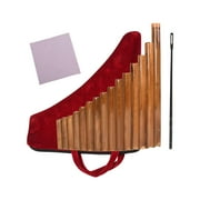 shamjina Pan Pipe Instrument Musical Instrument G Key 15 Easy to Learn Woodwind Instrument for Kids Adults Beginners Music Lover Right Hand