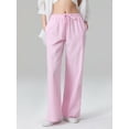 thumbnail image 5 of Rdhnmea Women Striped Pants, Elastic Waist Trousers Loungewear with Pockets, 5 of 9