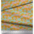 thumbnail image 2 of Soimoi Modal Satin Fabric Artistic Floral Print Sewing Fabric Yard 42 Inch Wide, 2 of 3