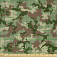 thumbnail image 2 of Ambesonne Camo Fabric by the Yard Microfiber, Pattern in Forest Colors, 5 Yards, Dark Green Army Green, 2 of 2