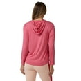 thumbnail image 3 of 32 Degrees Women's Cool Long-Sleeve Hooded T-Shirt - Azelea Heather - XX-Large, 3 of 4