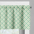 thumbnail image 5 of Ambesonne Retro Valance & Curtain, Checked Pattern Lines, 55"x45", Green and Cream, 5 of 7