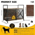 thumbnail image 2 of M optimized Dog Crate Furniture, Heavy Duty Decorative Dog Cage with Lockable 360° Wheels, Double Door Dog Kennel End Table for for Small Medium Large Dog, Rustic Brown, 2 of 7