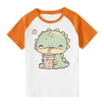 thumbnail image 1 of RXIRUCGD 2025 Vêtements d'Été pour Enfants Tout-Petits Garçons Filles Mode Mignon Col Rond Imprimé Manches Courtes Haut, 1 of 7