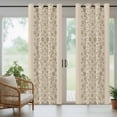 thumbnail image 5 of Outdoor Curtains for Patio Waterproof, Japanese Outdoor Privacy Panels Grommet, Beige Farmhouse Retro Floral Leaf Pattern Blackout Outside Curtains for Porch/Cabana/Pergola/Gazebo 54"x95", 2 Panels, 5 of 8