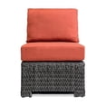 thumbnail image 1 of Krikacy Rattan Patio Wide Seat Armless Chair,Outdoor HDPE Hand Woven Chair,for Lawn,Red, 1 of 7