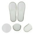 thumbnail image 3 of Unique Bargains 1 Pair Disposable Slippers Foldable Anti-slip Hotel Slippers White Gray, 3 of 5