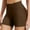 Brown, variant on Women's Casual Summer Shorts Seamless Knitted Yoga Sport And Fitness Shorts Casual Trendy Outfits