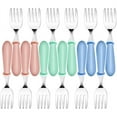 thumbnail image 1 of 12 Pcs Toddler Forks Toddler Utensils, Stainless Steel Baby Forks, Kids Silverware Children's Cutlery Set for Feeding, 1 of 7