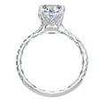 thumbnail image 2 of AFFY Cushion & Round White Natiral Diamond Semi Mount Engagement Ring In 14k Solid White Gold (I-J Color, I2-I3 Clarity, 0.48 Cttw) Ring Size-6, 2 of 3