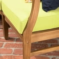 thumbnail image 5 of Cielo Terrace 6-Piece Outdoor Wood Conversation Set with Cushions, Green, 5 of 6