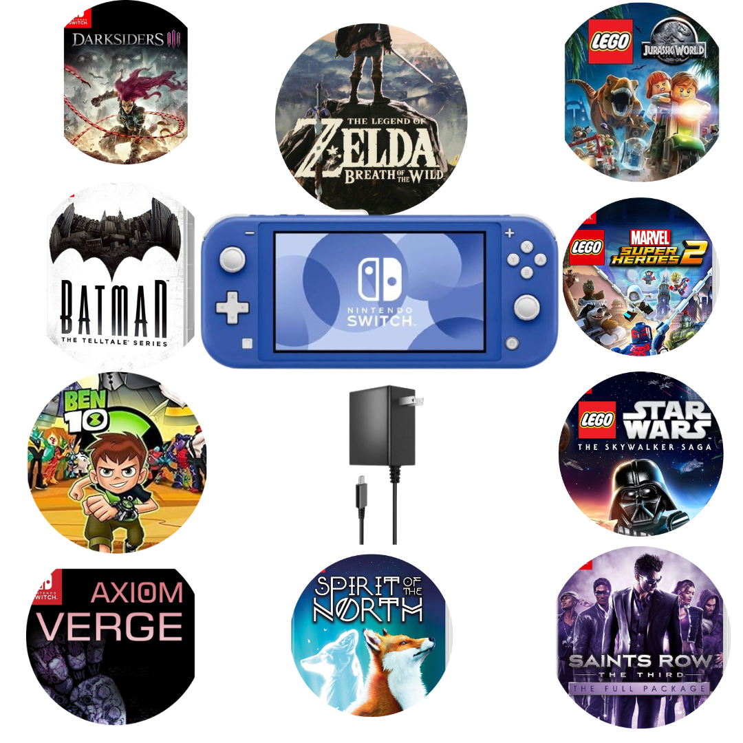 Nintendo Switch Lite Game Console Action & Adventure Pack - Coral