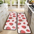 thumbnail image 4 of Kitchen Rugs Sets Of 2,Red Strawberry Plants Fruit Anti Fatigue Kitchen Mat Rugs Non Slip Washable,Decorative Kitchen Floor Mats for Kitchen,Sink,Laundry,17"x47"+17"x47", 4 of 5