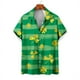 thumbnail image 2 of Camisas de playa de verano de Hawái 2024, camisa para hombre y mujer, camisa de pareja con solapa estampada de trébol de cuatro hojas, camisas florales verdes, 2 of 5
