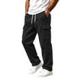 thumbnail image 3 of Frostluinai Mens Fleece Line Sweatpants Cargo Joggers Open Bottom Track Pants Solid Lightweight Running Outdoor Sweat Pant with Pocket S-3XL, 3 of 10