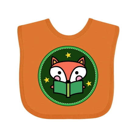 

Inktastic Reading Gift Fox with Book Gift Baby Boy or Baby Girl Bib