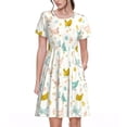 thumbnail image 1 of Vsdgher Robe Maxi Midi Décontractée pour Femmes Été 2025 Manches Courtes Col Rond Robe de Plage, 1 of 6