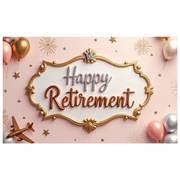 Decorative Design Happy Retirement Glitter Frame Balloon Star Airplane for Retirement Party Indoor Office Celebration