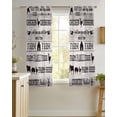 thumbnail image 4 of Vintage Farm Animals Sheer Curtains 45 Inch Length 2 Panels Set for Living Room/Bedroom, Country Cow Pig Chicken Grey Wooden Kitchen Curtains Grommet Semi-Sheer Curtains Window Treatments 42"x45"x2, 4 of 7