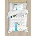 thumbnail image 3 of 1st Birthday Duvet Cover Set King Size, Kids Party Theme One with Abstract and Colorful Stars and Balloons Artwork, Decorative 3 Piece Bedding Set with 2 Pillow Shams, Multicolor, by Ambesonne, 3 of 3
