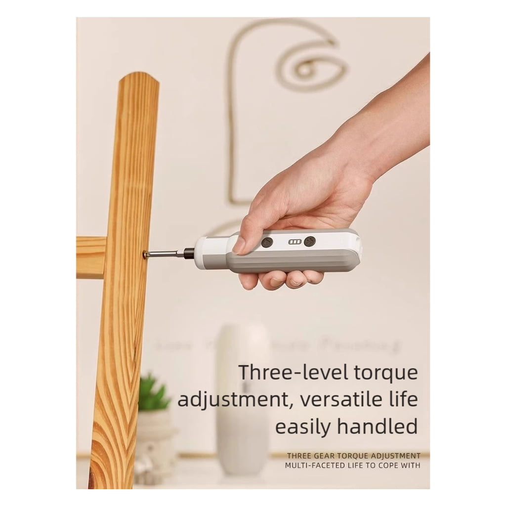 Rechargeable Electric Screwdriver Kit 12 Bits 1500mAh Battery 3 Speed Adjustable with LED Light and Ergonomic Handle
