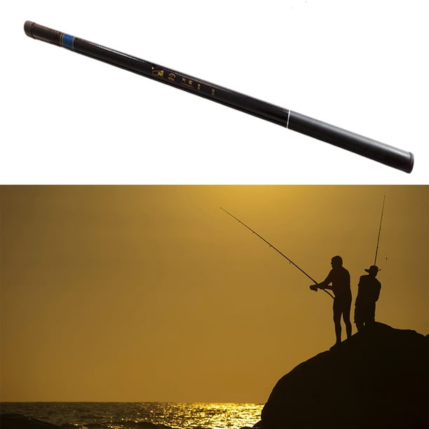 Lipstore 7.2 M Fishing Rod Ultralight Travel Fishing Rod, Portable Bass Crappie Black 7.2m