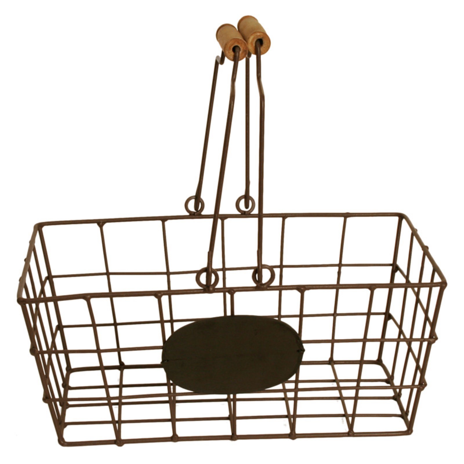 Wald Import Wire Storage Basket with Chalkboard Label