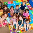 thumbnail image 5 of World Map ABC Kid Rug for Playroom 78.7"×59" Geography Classroom Play Rug Educational Baby Playmat Alphabet Rug for Primary School Fluffy Ployester Non-Slip Preschool Rug for Nursery Room, 5 of 10