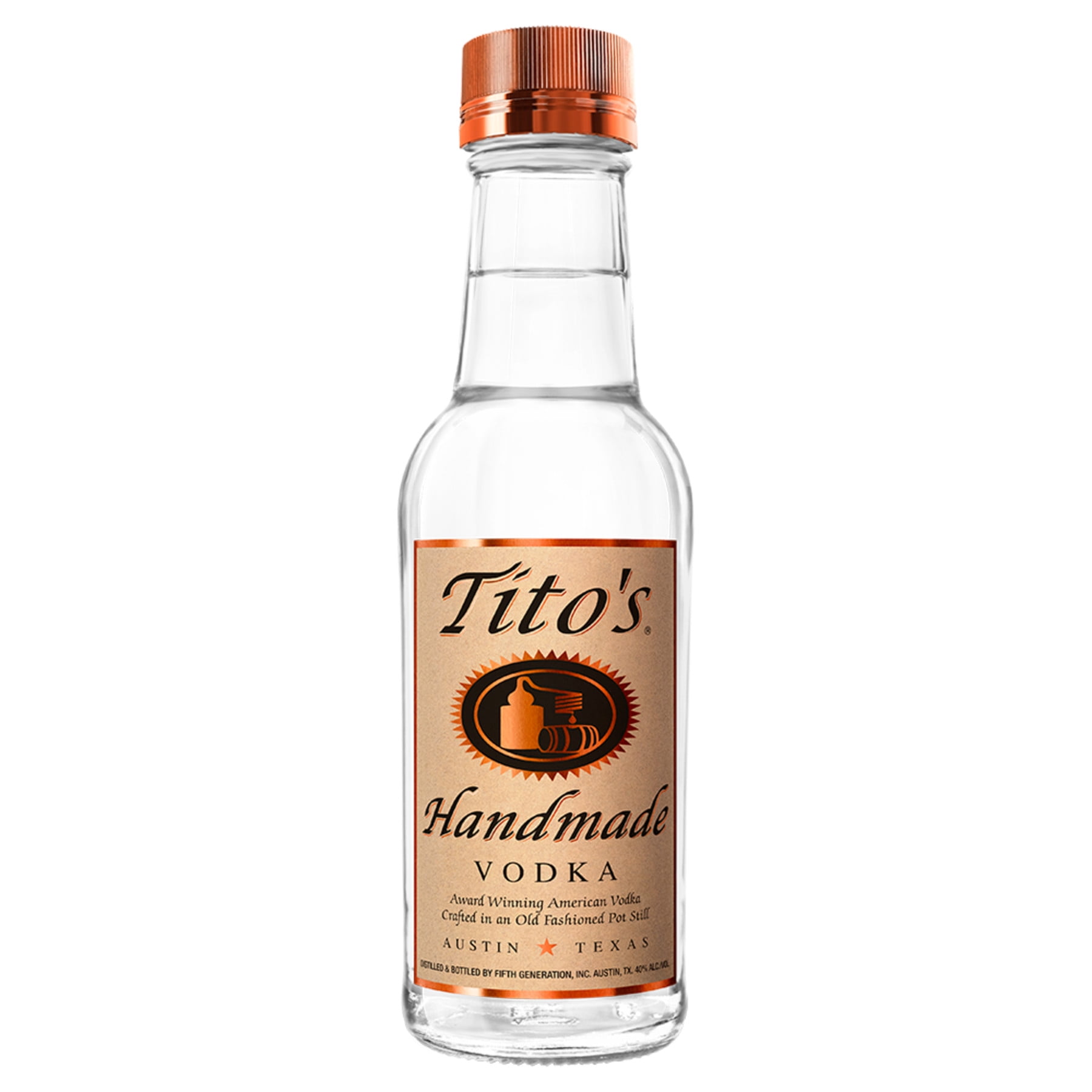 Tito's Handmade Vodka, 200 ml Bottle, 40% ABV