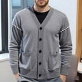 thumbnail image 2 of RMGVDSD Men's Sweater Coat Casual Knit Cardigan V Neck Open Front Lightweight Loose Fit Long Sleeve Cardigans Soft Sweaters Warm Fall Winter Outwear Trendy Fall Sweaters, 2 of 9