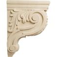 thumbnail image 3 of Ekena Millwork 4"W x 10 1/2"D x 14"H Large Hudson Acanthus Wood Corbel, Rubberwood, 3 of 4