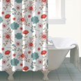 thumbnail image 4 of Pioneer Flower Floral Print Pattern Shower Curtain 72"x72", Bathroom Decorative Shower Curtain Set with 12 Hooks, Waterproof Washable, 4 of 6