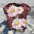 thumbnail image 2 of Femmes Manches Courtes Grande Taille 3D Animaux Imprimé Col Rond Tops Tee-Shirt Blouse T-Shirt pour Femmes, 2 of 5