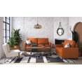 thumbnail image 2 of Queer Eye Wainwright Modern Sofa, Camel Faux Leather, 2 of 9