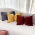 thumbnail image 5 of Zhuge Almohada decorativa para el hogar, almohada con forma de lazo de bola de pelusa de cisne de color sólido, funda de almohada dulce, cojín de sofá que puede tener doble uso (negro), 5 of 5