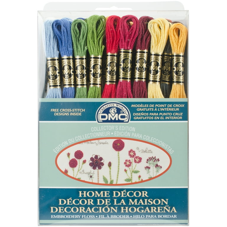 DMC Embroidery Floss, Anniversary Collection Pack. 36 Colors Cotton  Embroidery Thread Bundle with Hand Embroidery Needle Size 18. Premium Cross  Stitch