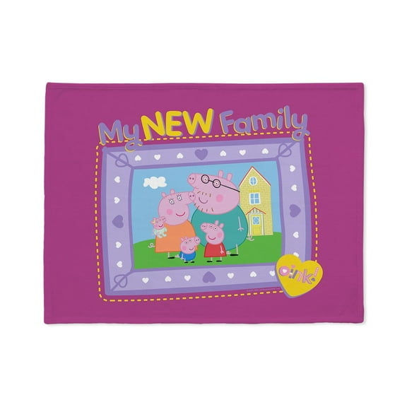 CafePress - Peppa Pig: My New Family - Soft Fleece Throw Stadium Blanket, 30"x40"