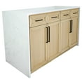 thumbnail image 6 of KBC Palisade 60" Kitchen Island Cabinet w/ Engineered Marble Waterfall in Blonde, 6 of 9