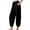 Black Pants, variant on Womens Lounge Pants Side Slit Cropped Wide Leg Slacks Drawstring Elastic Waist Casual Pant with Pockets Khaki S