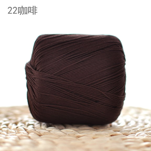 XmhyTop-A 80g Multicolor Crochet Thread Premium Cotton Thread for Detailed Handwork, Versatile Threadart Crochet Supplies,Drak Brown