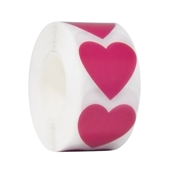 geerera A Roll Valentine's Day Sticker Roll, 500-Count Decorative Tape, for Craft Scrapbooking, Party Decor, Gift Wrapping