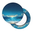 thumbnail image 2 of Disketp Night Sky Beach Scene Funda Redonda para Taburete, Funda de Cojín para Silla de Bar Suave y Elástica-14 inch, 2 of 7