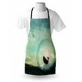 thumbnail image 3 of Whale Apron Environmental Image with a Whale in an Egg near an Oil Tank and Plane Artwork, Unisex Kitchen Bib Apron with Adjustable Neck for Cooking Baking Gardening, Multi Colored, by Ambesonne, 3 of 3