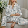 thumbnail image 6 of Sikiie white Moose winter tree Pajamas for Women Set, Womens Pajama Sets, Lounge Sets for Women, 2pjs for Women-Medium, 6 of 7