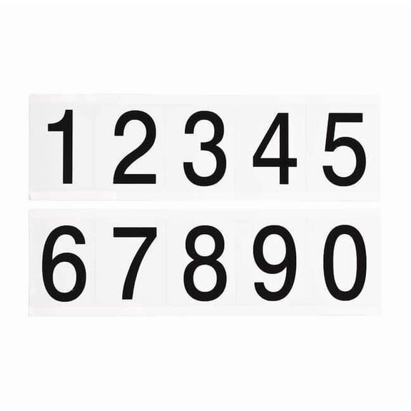 Brady Label,0 Thru 9,2-1/4 In. H,PK25 9714-# KIT