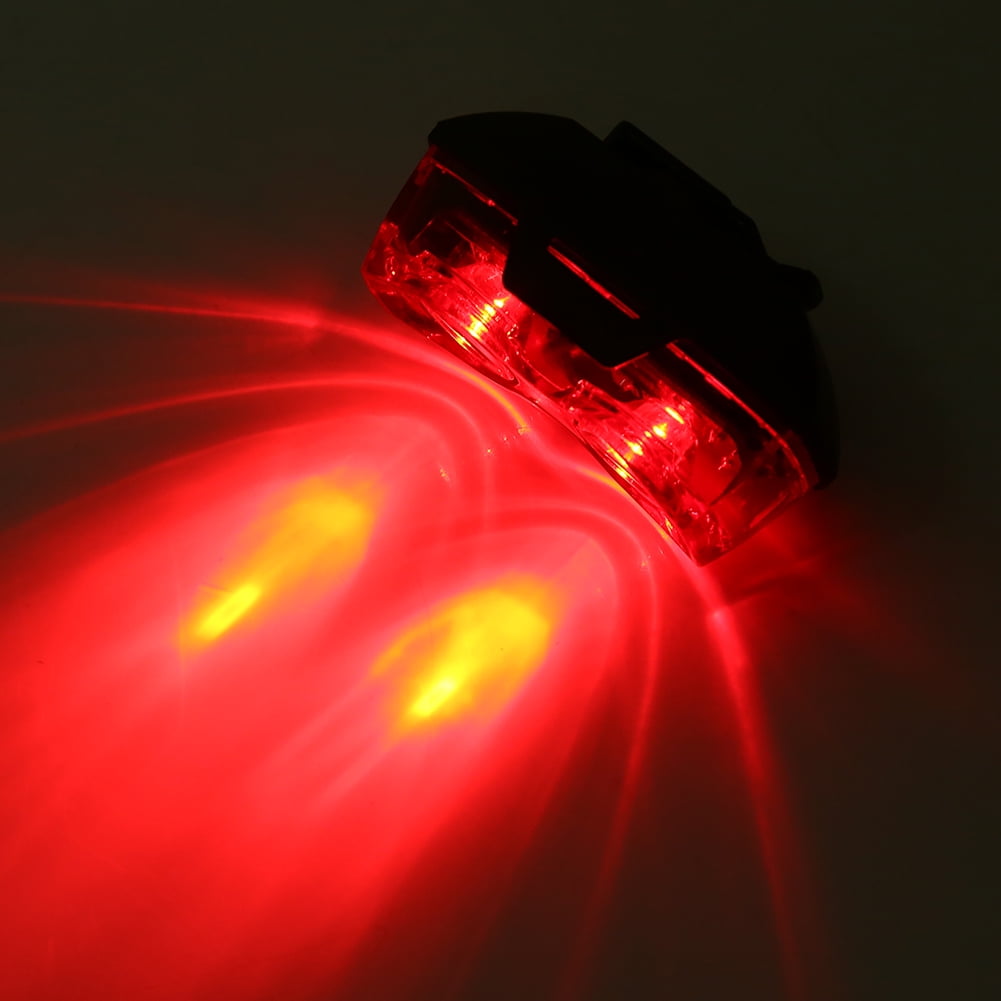 Bike Bicycle Cycling Night Super Bright Red 2 LED Safety Rear Tail Lights AAA