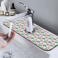 thumbnail image 7 of Vsdgher Lotus Flower Kitchen Sink Splash Guard Faucet Mat -1 PC Super Absorbent Fast Drying Mat Sink Gadgets-Splash, Bathroom,Sink Mat,(15" X 5.5" ), 7 of 7